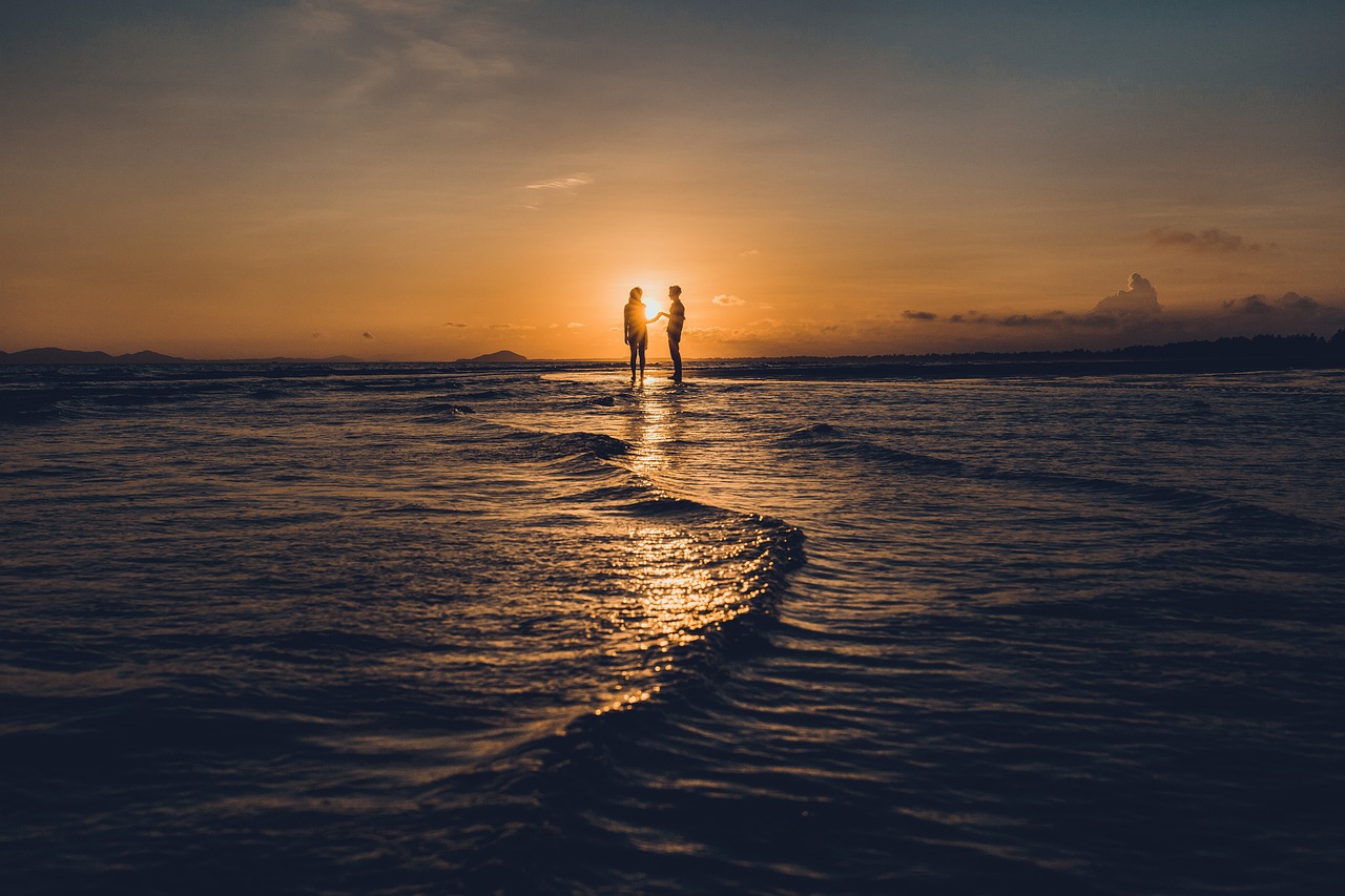 beach, couple, sunset, scenery, landscape, sundown, nature, twilight, dusk, romantic, couple, couple, couple, couple, couple, romantic, romantic